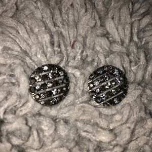 Black stud earrings